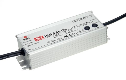 LED-liitäntälaite MEAN WELL 1450mA  HLG-60H-42A 230V 60W IP65
