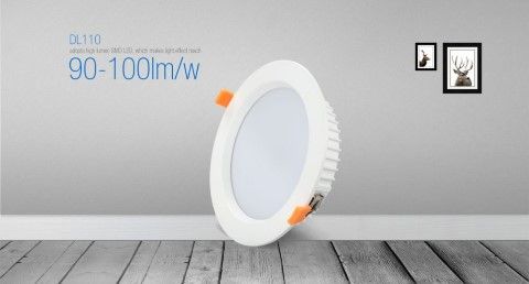 LED downlight PROLUMEN DL110 white round 230V 25W 2300lm CRI80 90° IP65 3000K warm white
