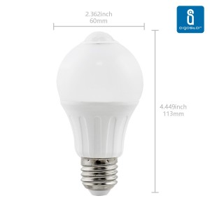 LED bulb AIGOSTAR A5S A60B detector 230V 6W 450lm CRI80 E27 280° IP20 3000K warm white