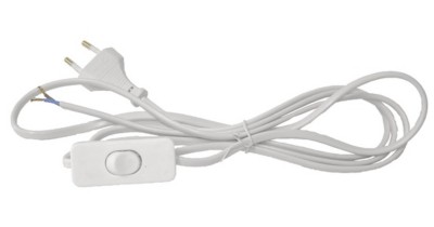 Cable Cable with switch and socket 2m white