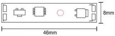 Выключатель ON OFF + DIM 8mm плавное включения и выключение 12-24V IP20