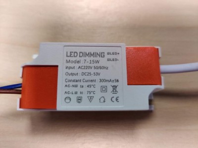LED driver 300mA 25-53V,  TRIAC 230V 15W IP20