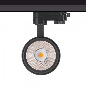 LED track light PROLUMEN Durham with honeycomb black 230V 20W 2000lm CRI90 38° IP20 3000K warm white