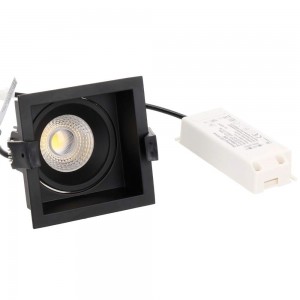 LED downlight PROLUMEN CL79C TRIAC black square 230V 10W 860lm CRI80 36° IP40 3000K warm white