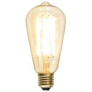 LED lamp ST64 Vintage Gold TRIAC 230V 3.7W 240lm CRI90 E27 1800K soe valge