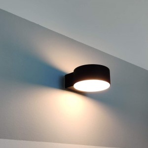 LED wall light PROLUMEN WL07 black 230V 8W 600lm CRI80 120° IP65 3000K warm white