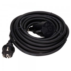 Extension cord H07RN-F 5m 3G1,5 mm2 16A black IP44