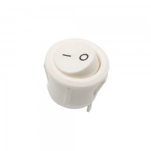 Switch ON-OFF rocker switch 6A, circular 20mm white