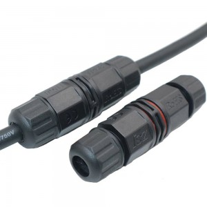 Tarvik 2 pin veekindel ühendus must IP67