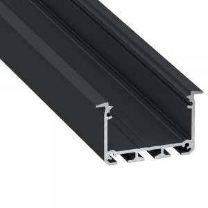 Aluminium profile LUMINES INSO 3m black