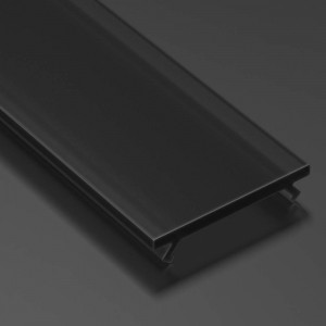 Aluminium profile cover LUMINES PMMA SLIM (X,MICO) 2m, black 24%