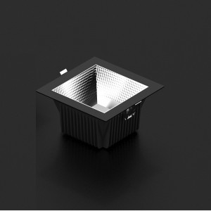 LED luminaire PROLUMEN DL197-6 UGR19 DALI black square 230V 18W 1650lm CRI80 60° IP44 4000K pure white