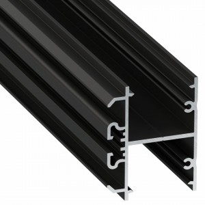 Aluminium profile LUMINES DOPIO 2m black