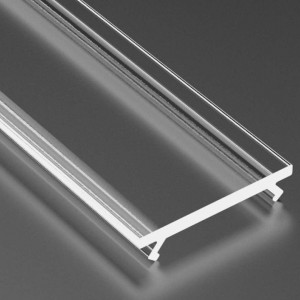 Aluminium profile cover LUMINES PC 2m, transparent 88%