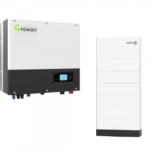 Kit GROWATT Inverter 10kW Hybrid + HV Batteries 25,6kWh LiFePO4 IP65