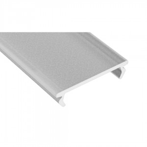 Aluminium profile cover LUMINES DOUBLE PMMA, 3m, milky frosted  75%