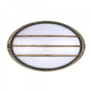 Facade luminaire PETRA 2 antique brass 230V IP44