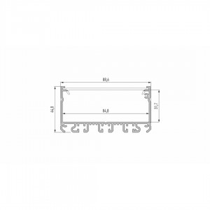 Aluminium profile LUMINES Type LARGO 3m white