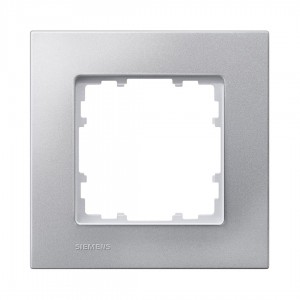 Рамка SIEMENS Miro 1 slot  5TG1111-1 цвета алюминия IP20
