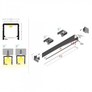 Alumiiniumprofiil TOPMET Smart10 1m anodeerimata hall