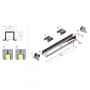 Aluminium profile TOPMET SMART-IN10 2m silvery