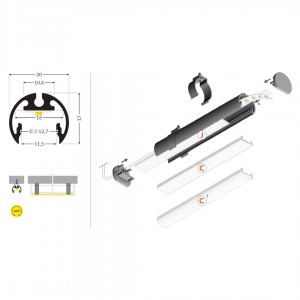 Alumiiniumprofiil TOPMET Pen12 3m must