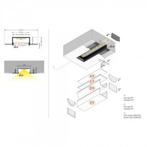 Aluminium profile TOPMET VARIO30-04 2m gray
