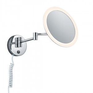 LED-seinävalaisin Trio Lighting Peili valolla View H2O nikkeli 3W 280lm IP44 3000K lämmin valkoinen
