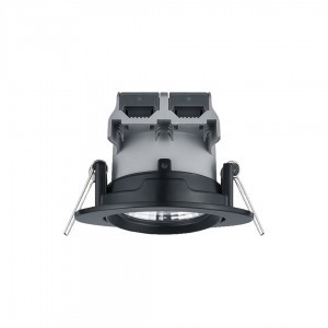 LED-alasvalo Trio Lighting Pamir musta pyöreä  5,5W 345lm IP20 3000K lämmin valkoinen