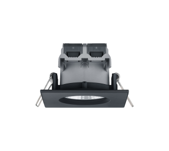 LED-alasvalo Trio Lighting Zagros musta nelikulmainen 5,5W 345lm 36° IP65 3000K lämmin valkoinen