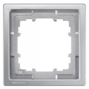 Kehys SIEMENS 1 slot plaatinametall Delta Style 5TG1321-1 hopea IP20