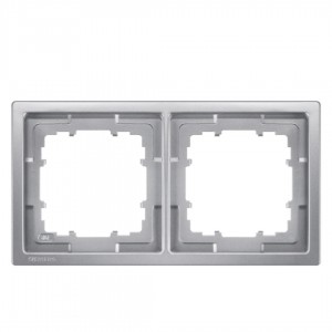 Kehys SIEMENS 2-ne plaatinametall Delta Style 5TG1322-1 hopea IP20