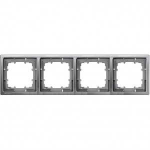 Kehys SIEMENS 4 slot plaatinametall Delta Style 5TG1324-1 hopea IP20