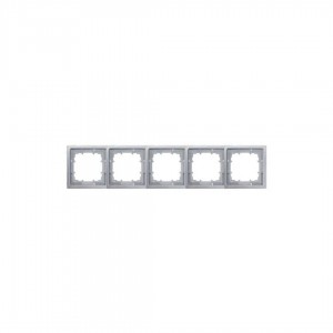 Kehys SIEMENS 5 slot plaatinametall Delta Style 5TG1325-1 hopea IP20
