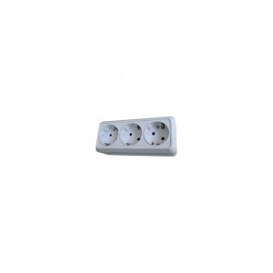 Pistorasia Grounded triple cordless socket valkoinen 230V