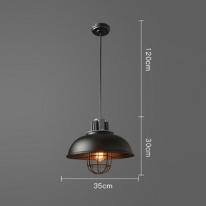 Pendant light black E27 IP20