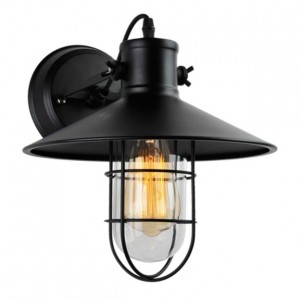 Wall light black E27 IP20