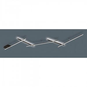 Ceiling light Trio Lighting INDIRA black 25W 3000lm IP20 830