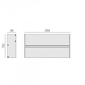 LED wall light ELMO 295 black 230V 9W 400lm IP66 DALI 830