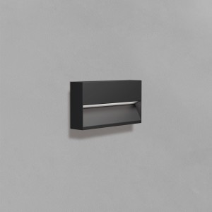 LED wall light ELMO 295 black 230V 9W 400lm IP66 DALI 830