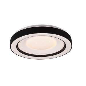 Plafoon Trio Lighting Arco RGBW must ümar 22W 2500lm IP20 2700K-6000K soe + külm valge