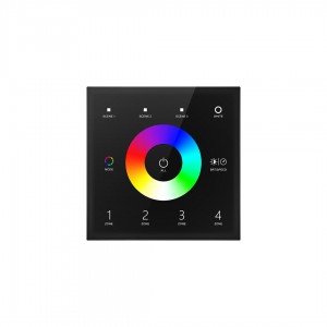Control panel SKYDANCE T14 4 zones RGBW black 230V IP20 RF
