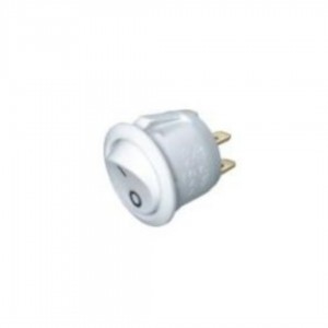Switch ON-OFF rocker switch 6A, circular 20mm white