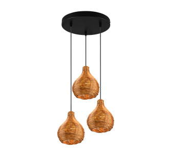 Подвесной светильник Trio Lighting Sprout 3 x E14 дерево IP20