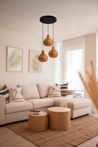 Подвесной светильник Trio Lighting Sprout 3 x E14 дерево IP20