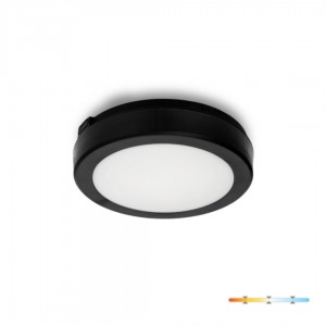 Dome light Nairos G2 black 230V 12W 1140lm CRI80 90° IP65 3000K, 4000K, 6000K 3CCT