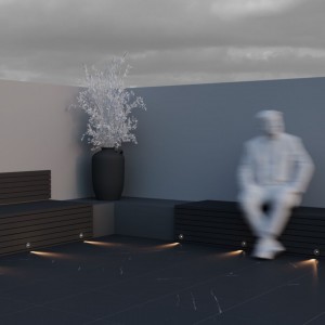 Встраиваемый фасадный светильник Maytoni Lock черный 100-240V 3W 10lm 30° IP54 830