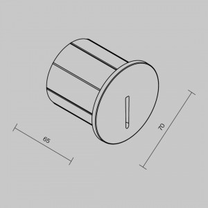 Recessed facade luminaire Maytoni Lock white 100-240V 3W 10lm 30° IP54 830