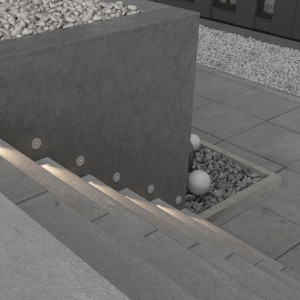 Recessed facade luminaire Maytoni Lock white 100-240V 3W 10lm 30° IP54 830