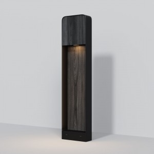 Bollard light Maytoni Porte black wood 7W 250lm 36° IP54 830